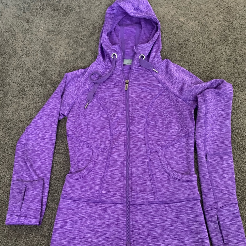 Athleta purple space dye hoodie